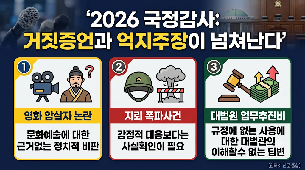 2026 국정감사---넘쳐나는 거짓증언과 억지